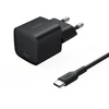 Image de Belkin BoostCharge Chargeur secteur USB-C (25 W) + Câble USB-C vers USB-C (Noir)