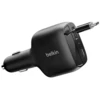Image de Belkin BoostCharge Chargeur de voiture avec câble rétractable (75 W)