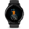 Image de Montre connectée en acier inoxydable avec boîtier et bracelet en silicone Garmin Venu® 3 45 mm 010-02784-01 Noir TU