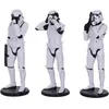 Image de Lot de 3 figurines Nemesis Now Stormtrooper Trois Sages Blanc 5x5x14 cm 65SW0162