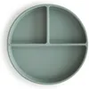 Image de Assiette à compartiments en silicone avec ventouse Cambridge blue