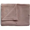 Image de Couverture tricotée en coton bio Textured Dots Blush (80 x 100 cm)