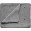Image de Couverture tricotée en coton bio Pointelle Gray melange (100 x 80 cm)