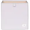 Image de Cube de rangement en tissu recyclé Uni gris clair