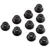 Image de AX31250 Serrated Nylon Lock Nut Black 4mm (10) AX31250-AXIC3150