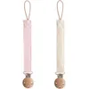 Image de Lot de 2 attaches-sucettes en lin Blush-Cream