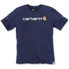 Image de T-shirt manches courtes col tricot 200 - 300 g m bleu coton t-shirt 0 1 pièce(s) t-shirt manches courtes marine tm - carhartt