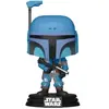 Image de Figurine Funko Pop Star Wars Mandalorian Death Watch Mandalorian Two Stripes Exclusive Bleu 9 cm 889698460910