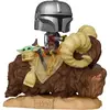 Image de Figurine Funko Pop Star Wars The Mandalorian Mando on Bantha with Child in Bag Marron TU 889698523738