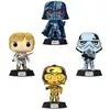 Image de Figurine de collection en vinyle Funko Star Wars POP Movies Retro Series (x4) Bleu 9 cm FK63198