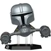 Image de Figurine Funko Pop Rider Deluxe Star Wars Mandalorian 9 The Mandalorian in N-1 Starfighter Gris TU 889698765497
