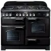 Image de Falcon Classic Deluxe 110 - Cuisinière (four à deux étages) - pose libre - largeur : 109.2 cm - profondeur : 60 cm - hauteur : 92.5 cm - avec système auto-nettoyant - noir mat