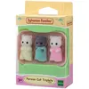 Image de 3 figurines Sylvanian Families Les triplés Chat Persan