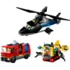 Image de LEGO City Hélicoptère, camion de pompiers et sous-marin modulable 60462