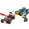 Image de LEGO NINJAGO® Le duel en voitures de course de Rogue et Drix 71840