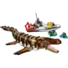 Image de LEGO Jurassic World  Le bateau en mission et le mosasaure en briques 76974