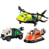Image de LEGO City Avion, camion d'assistance et aéroglisseur modulable 60505