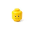 Image de LEGO Autre Mini boîte de rangement en forme de tête de garçon - Jaune vif 5006258