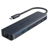 Image de Hub USB-C 7 en 1 Hyper Ecosmart Génération 2 100 W PD Bleu Argent
