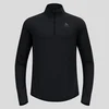 Image de Odlo Haut de running demi-zip Zeroweight Warm pour homme, XL, noir
