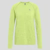 Image de Odlo T-shirt de running Essential Seamless manches longues pour femme, M, vert
