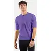 Image de Odlo T-shirt de cyclisme Essential demi-zip pour homme, L, violet
