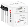 Image de Adapteur de voyage universel Skross MUV avec USB-C et USB-A 30 W Blanc