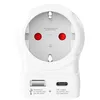 Image de Adaptateur de voyage Europe vers USA avec USB-A et USB-C Skross 20 W Blanc