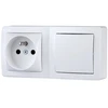 Image de Va-et-vient + prise 2p+t alrea blanc polaire va-et-vient + prise 2p+t alrea blanc polaire blanc 1 pièce(s) monobloc 2 2p+t en saillie horitonzal - sch