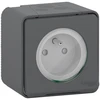 Image de Prise 2p+t mureva gris en saillie prise 2p+t mureva gris en saillie gris 1 pièce(s) monobloc 1 2p+t en saillie standard - schneider
