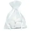 Image de Sachet de 10 Bourses organdi à lacet, Blanc CH2462 1