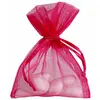 Image de Sachet de 10 bourses organdi unis, Fuchsia 000246200000017