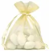 Image de Sachet de 10 Bourses organdi à lacet, ivoire CH2462-25