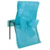 Image de Lot 10 HOUSSES DE CHAISE avec noeud en intissé, Bleu Turquoise CH2931-8