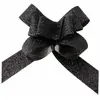 Image de Sachet 10 petits noeuds automatiques flower pailletés, Noir 3557-18
