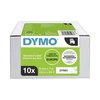 Image de DYMO Pack de 10 Rubans D1 Standard - blanc/noir 9 mm - 7 m