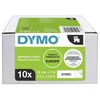 Image de DYMO Pack de 10 Rubans D1 Standard - blanc/noir 12 mm - 7 m