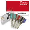 Image de Cylindres de haute sûreté radialis cylindre radialis double nickelé/inox 32,5 x 62,5 nickelé varié double 32,5 x 62,5 mm 1 pièce(s) - vachette