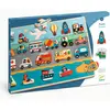 Image de puzzle 22 pièces en bois : Puzzlo Vroom Djeco-DJ01831