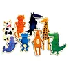 Image de Puzzle 8 x 3 pièces  en bois - Crazy animaux Djeco-DJ03111
