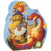 Image de Puzzle 54 pièces : Silhouette : Vaillant et les dragons Djeco-DJ07256