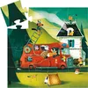 Image de Puzzle silhouettes Le camion de pompier (16 pièces)
