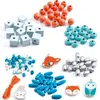 Image de 450 perles en bois Petits animaux