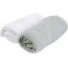 Image de Lot 2 draps housses jersey blanc et perle (70 x 140 cm)