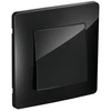 Image de Interrupteur à encastrer caly noir 1 pièce(s) bouton poussoir caly noir à encastrer monobloc poussoir 1 - debflex