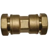 Image de Jonction laiton pour tube polyéthylène (pe) jonction egale ø 20 mm - laiton 20 mm 1 pièce(s) laiton - boutte