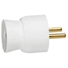 Image de Fiche mâle 2p+t 16a étanche ip44 fiche mâle avec terre plastique sortie câble arrière blanc 1 pièce(s) mâle 2p+t sortie droite 250 v 16 a - legrand