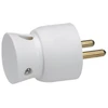 Image de Fiche mâle 2p+t 16a étanche ip44 fiche mâle avec terre plastique sortie câble dessous blanc 1 pièce(s) mâle 2p+t sortie inférieure 250 v 16 a - legran