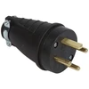 Image de Fiche et prolongateur 3p+t 20 a fiche caoutchouc 3p+t à sortie droite noir 1 pièce(s) mâle 3p+t sortie droite 250 v 20 a - legrand