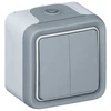 Image de Interrupteur étanche en saillie plexo double va-et-vient plexo complet 10 ax 250 v gris gris 1 pièce(s) en saillie 1 - legrand